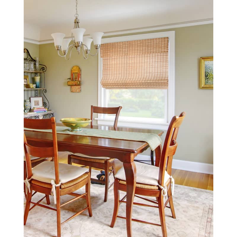 Chicology Light Filtering Cordless Natural Woven Bamboo Window Shade