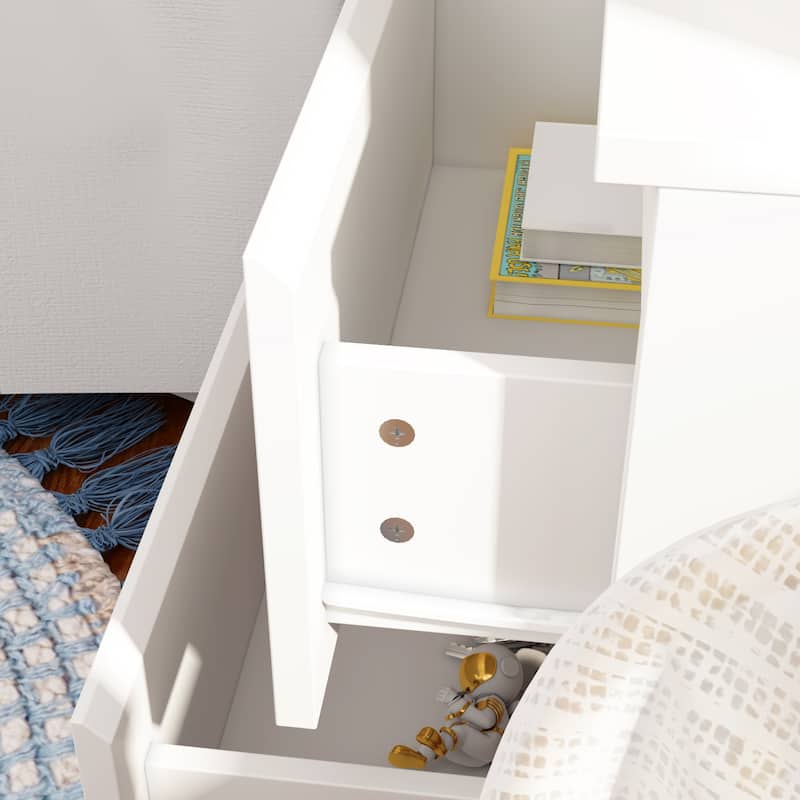 18.9'' Tall 15.7"W 2 - Drawer Nightstand Chest End Table
