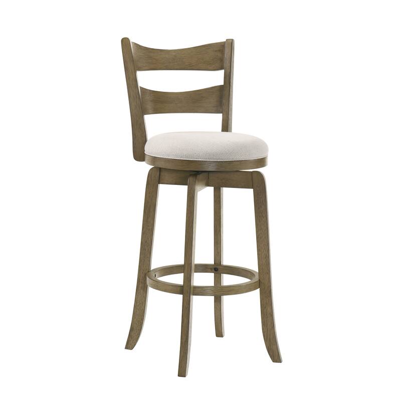 Blair Counter Height or Bar Height Rubberwood Barstool with Fabric Seat