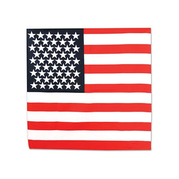 22” American Flag Patriotic Bandana Pack of 12 - One Size