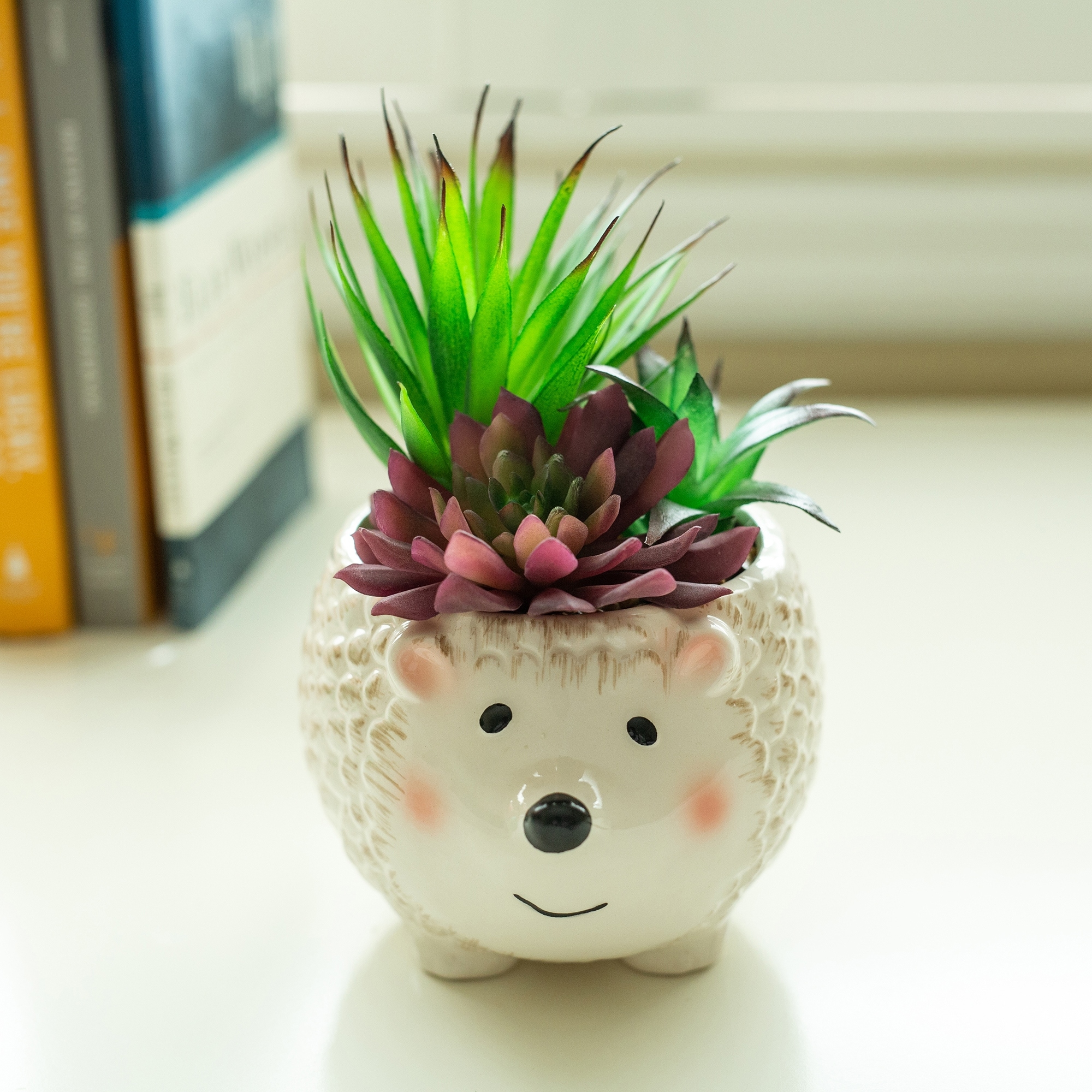 6" Hedgehog Ceramic Planter