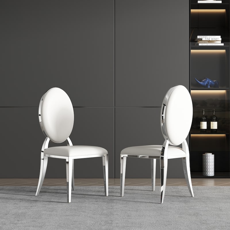 Leatherette Dining Chair Set Of 2