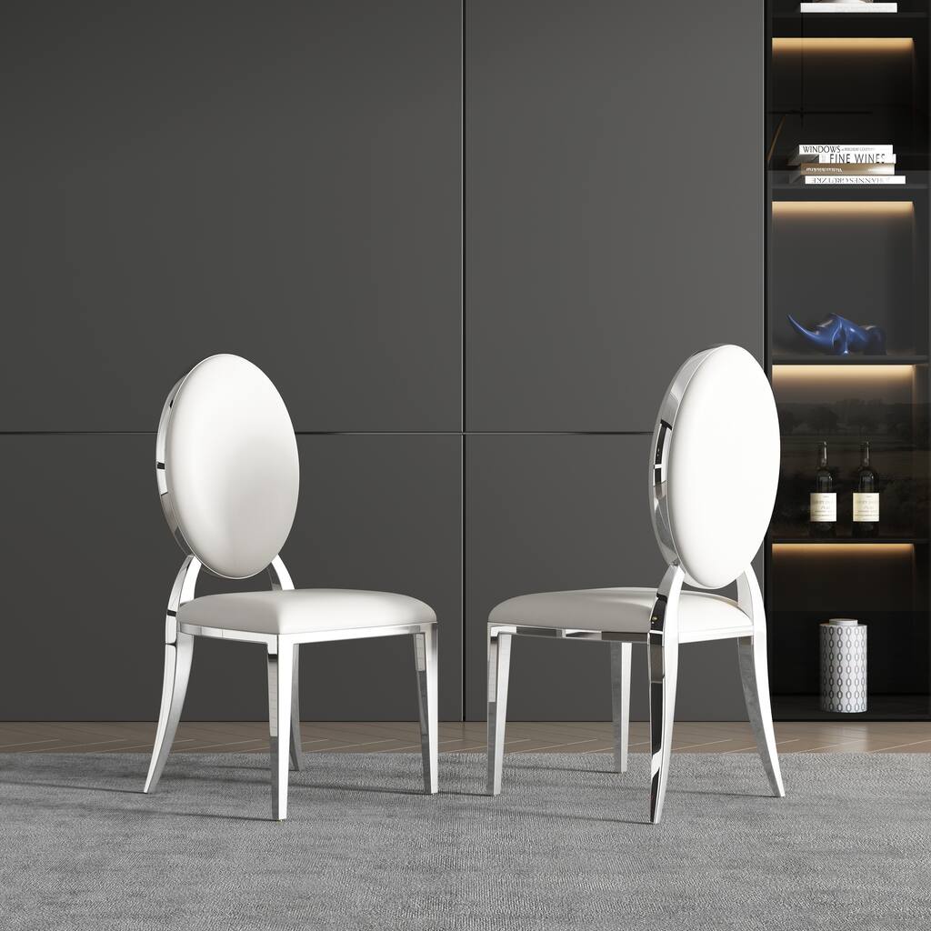 Leatherette Dining Chair Set Of 2