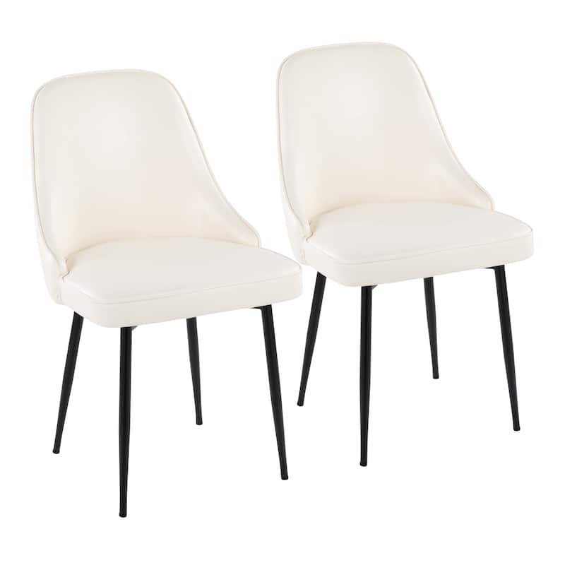 Silver Orchid Naldi Faux Leather Dining Chair - Set of 2
