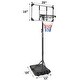 preview thumbnail 2 of 7, Portable Basketball Hoop Goal System with Stable Base and Wheels
