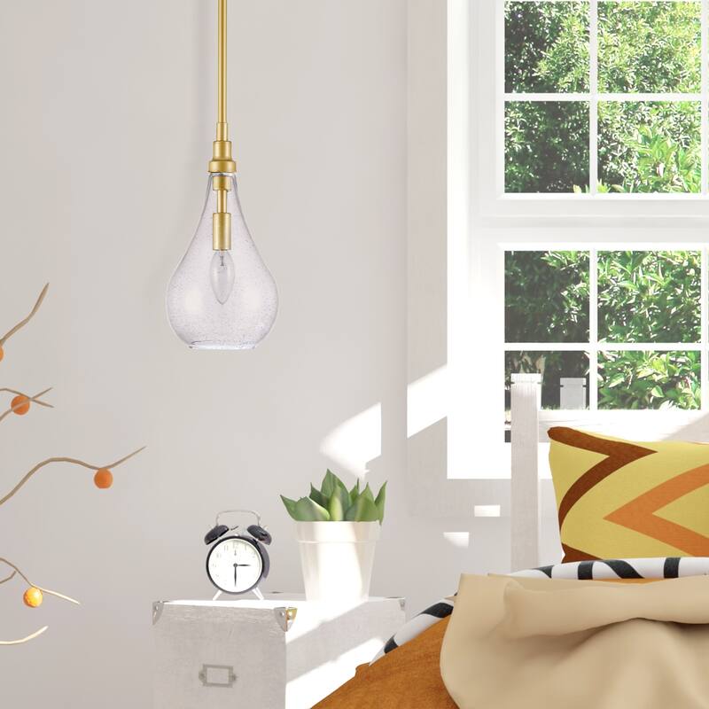 CO-Z Vintage Semi Flush Mount Ceiling Light Fixture - Gold