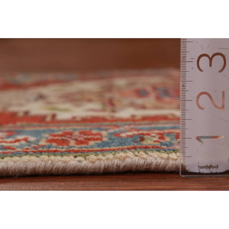 Hand Knotted Oriental 100% Wool Carpet Traditional Medallion Beige & Ivories Heriz (serapi) Area Rug - 3' 0'' X 2' 0''