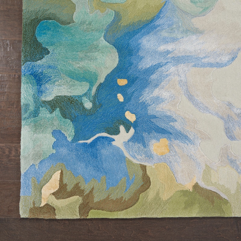 Nourison Prismatic Modern Floral Watercolor Abstract Area Rug