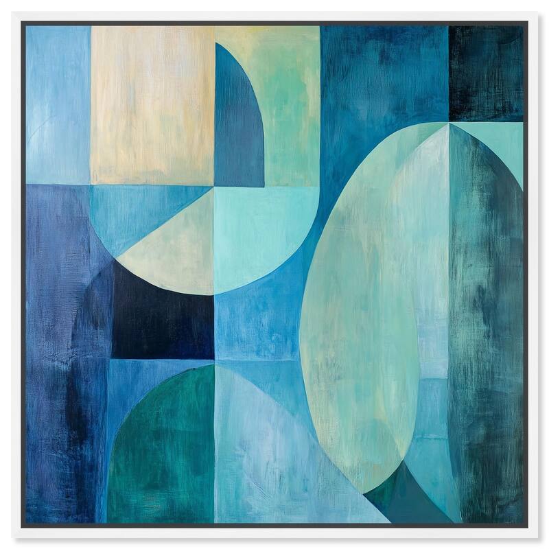 Color Blocks II Canvas by Art Remedy - White - 16" x 16"
