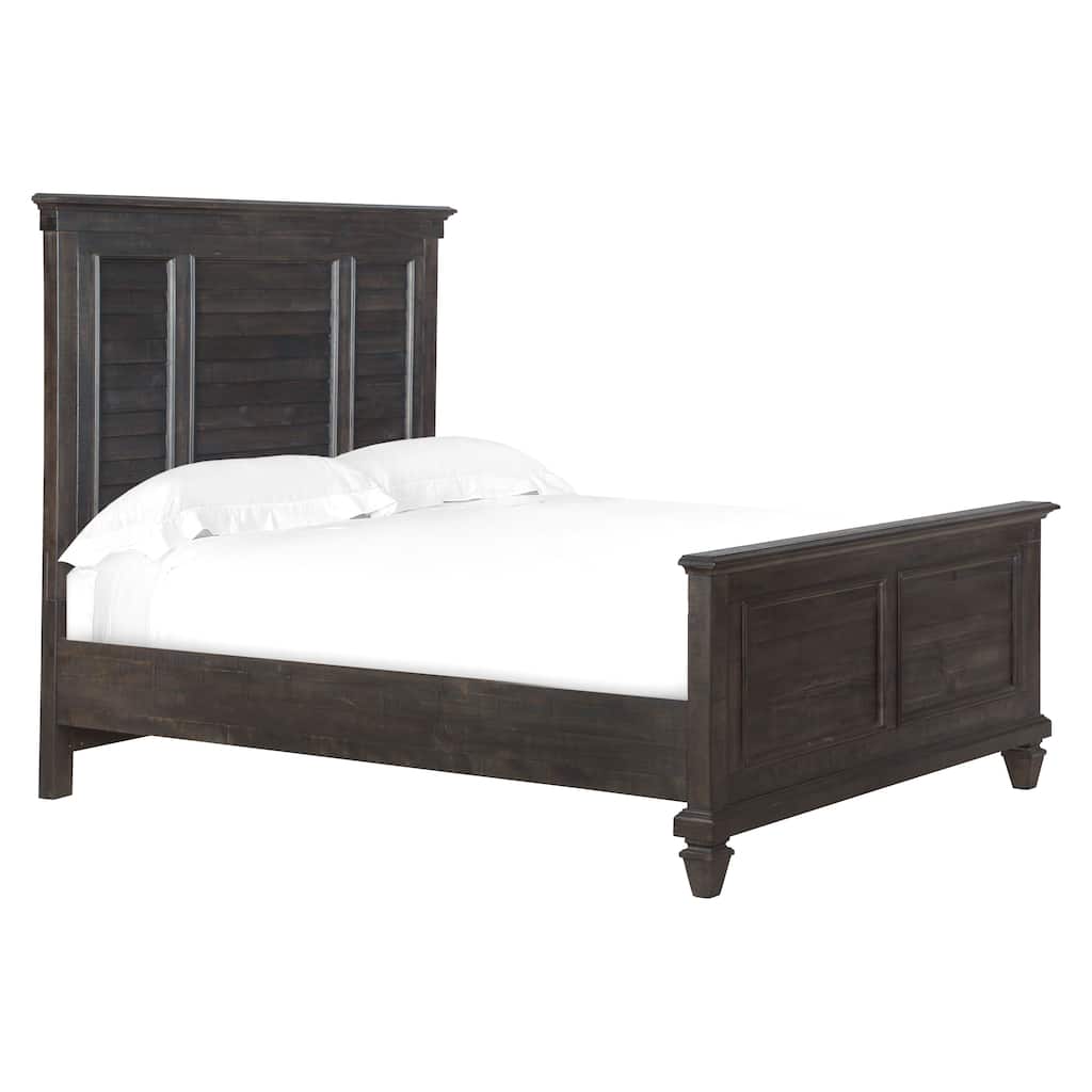 Magnussen Home Calistoga Weathered Charcoal Shutter Panel Bed