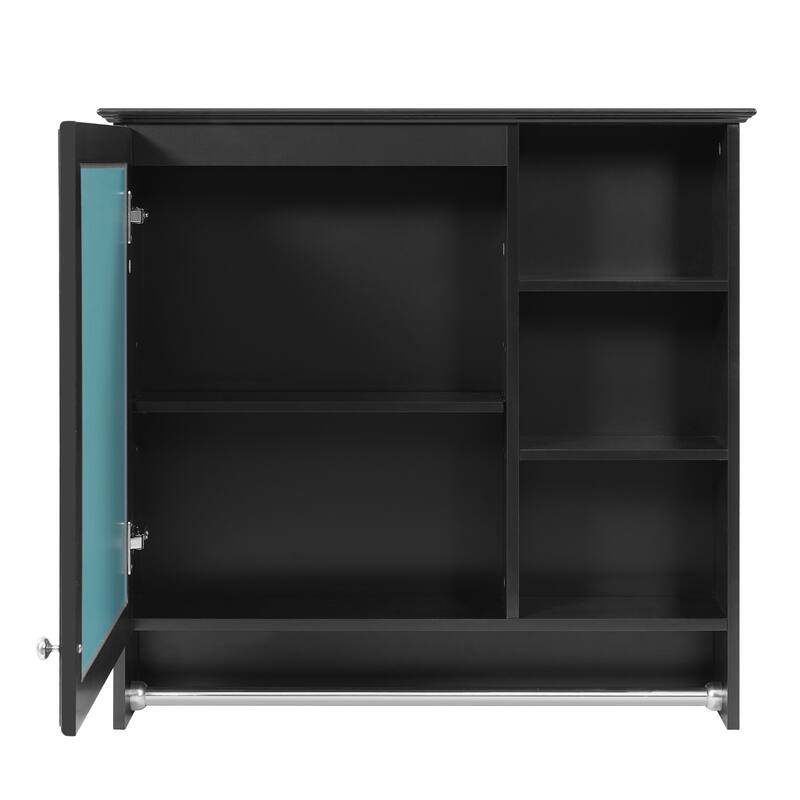 30 inch Wall-Mount 2-in-1 Mirror Cabinet with Adjustable Shelf, Soft-Closing Hinges, High-Quality MDF