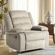 preview thumbnail 68 of 101, Overstuffed Cotton Corduroy Manual Pushback Recliner with Wide Armrest