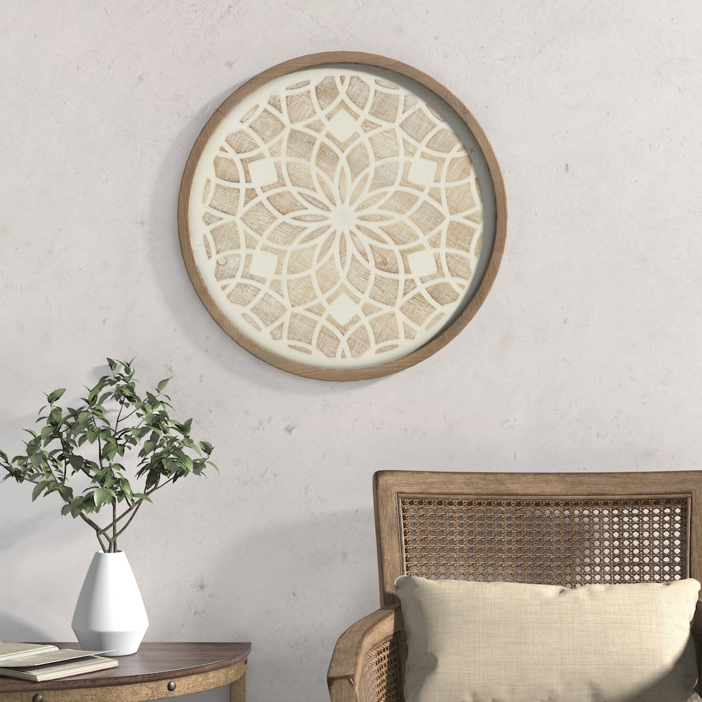 Madison Park Leah Round Two-tone Medallion Wall Decor