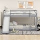 preview thumbnail 10 of 14, Pine Wood Twin Bunk Bed, Convertible Slide, Sturdy Ladder, Safe Design