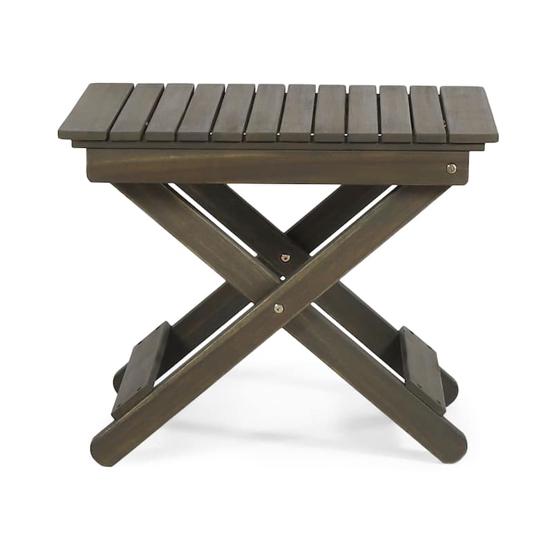 Malibu Outdoor Folding Side Table by GDFStudio - 22.75"W x 15"D x 18.5"H