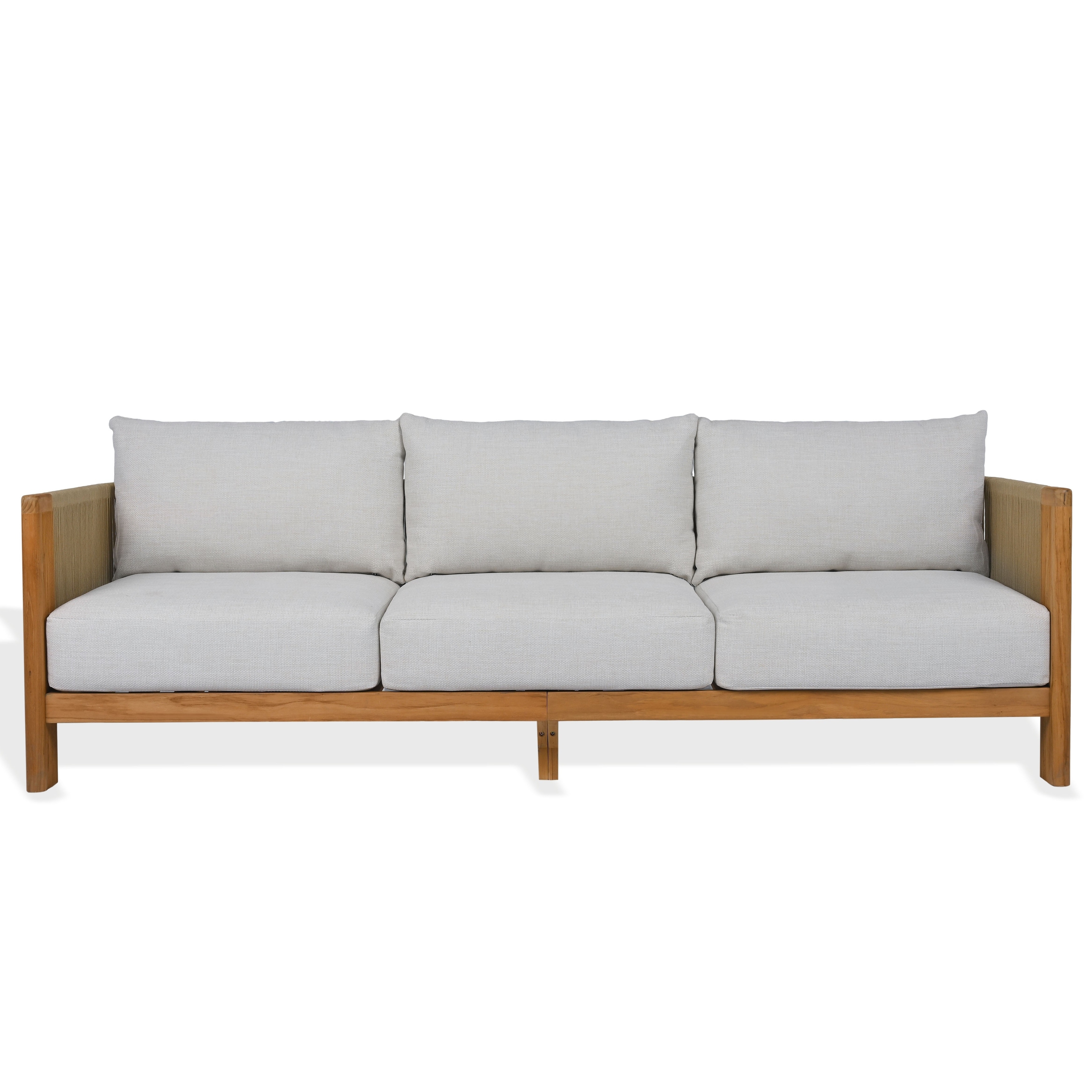 SAFAVIEH Couture Marina Modern Teak Sofa, White