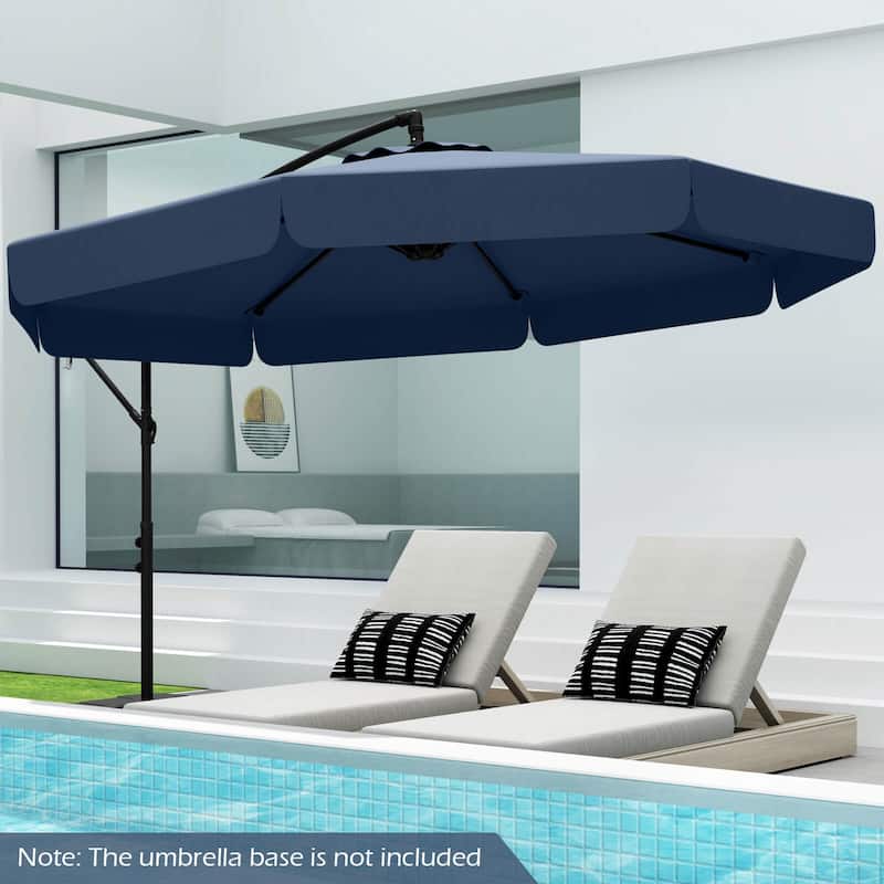 Costway 10 FT Offset Hanging Umbrella Patio Cantilever Umbrella with