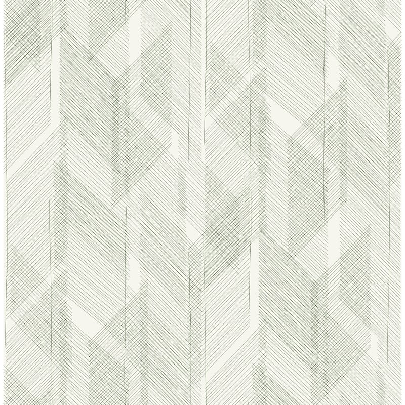 A-Street Prints Bryant Evergreen Crosshatch Wallpaper