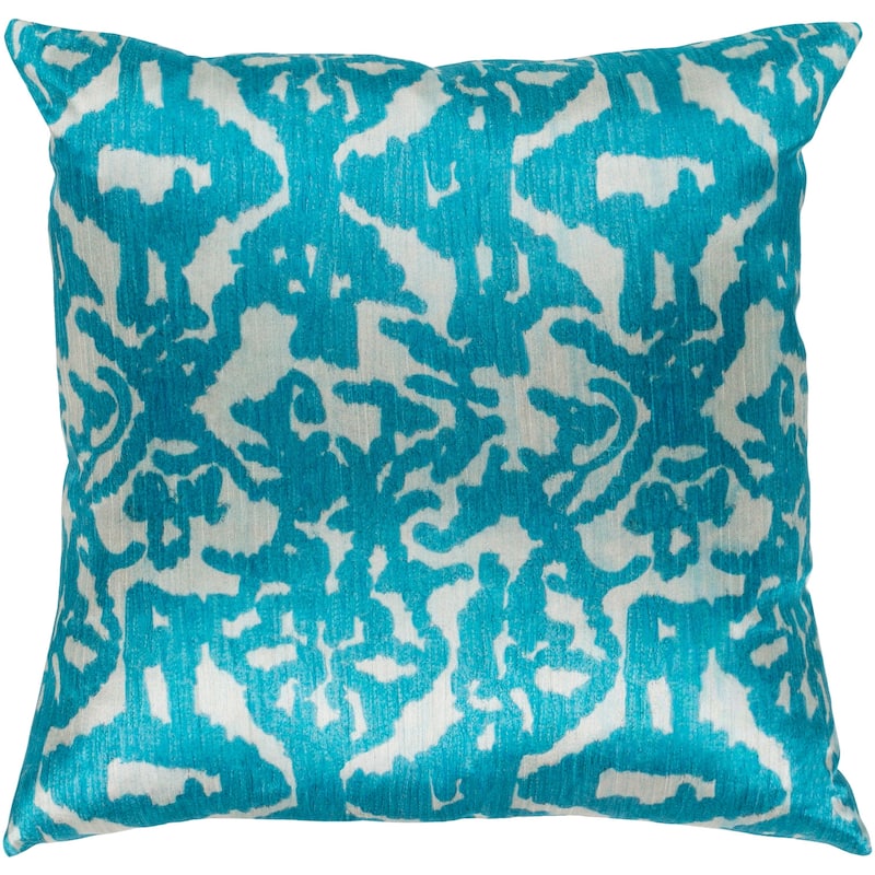 Ivona Traditional Teal Feather Down or Poly Filled Throw Pillow 22-inch