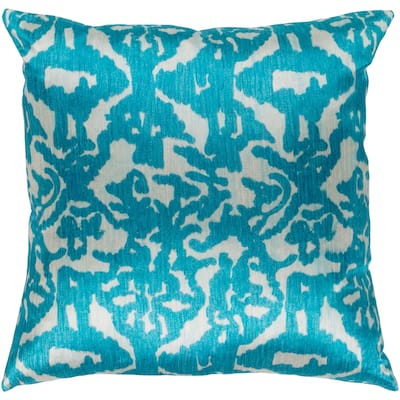 Ivona Traditional Teal Feather Down or Poly Filled Throw Pillow 22-inch