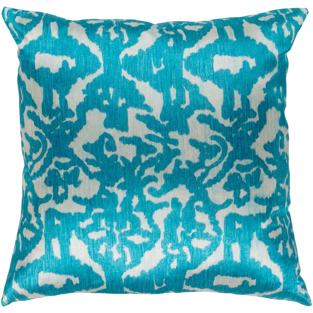 Ivona Traditional Teal Feather Down or Poly Filled Throw Pillow 22-inch