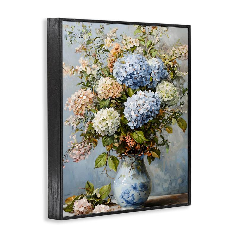 Stupell Classic Hydrangeas & Leaves Framed Giclee Art Design By Franklyn Gregory
