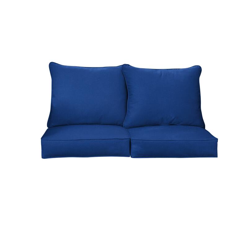 Sorra Home Outdoor Loveseat Pillow and Cushion Set