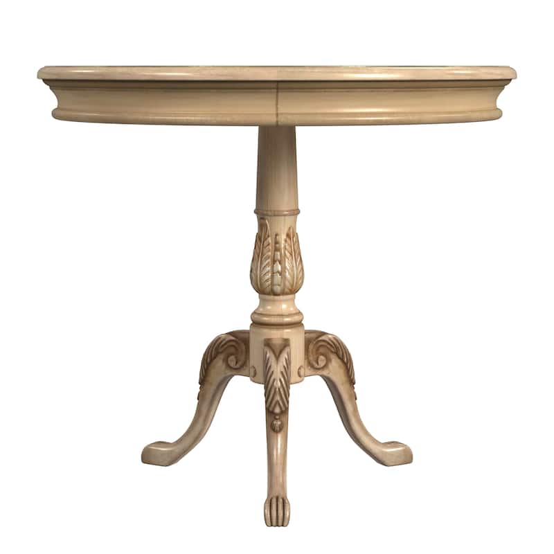 Butler Traditional Round Wooden Pedestal Table in Plantation Cherry Finish - Dark Brown