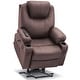 preview thumbnail 7 of 51, MCombo Large Power Lift Recliner Leather Chair with Massage, Heat, Cup Holders,Extended Footrest, Leather 7516