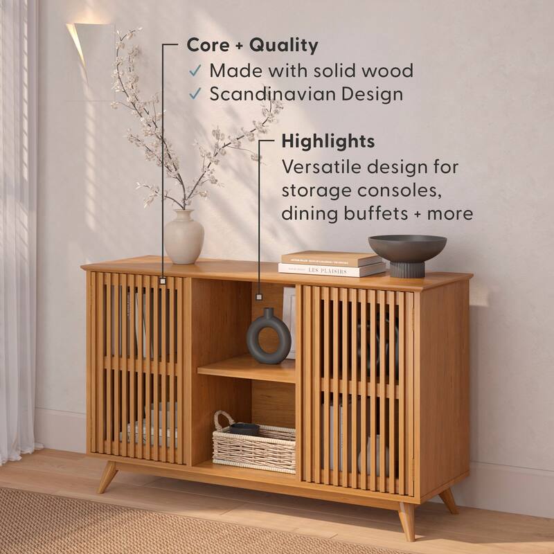 Plank and Beam Mid-Century Modern 2-Door TV Stand