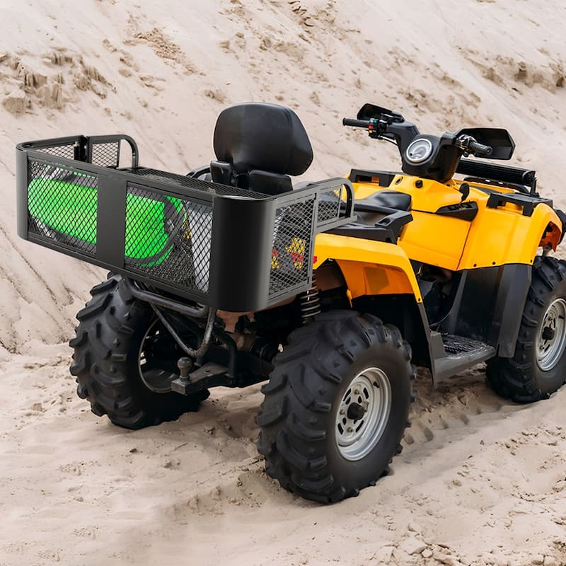 Costway ATV UTV Universal Rear Drop Basket Rack Steel Cargo Hunting