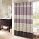 Madison Park Belle Faux Silk Embroidered Floral Shower Curtain - 72x72" - Purple