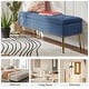 preview thumbnail 46 of 137, HULALA HOME Neptunus Modern 45.5" W Velvet Bedroom Storage Bench for End of Bed with Nailhead Trim