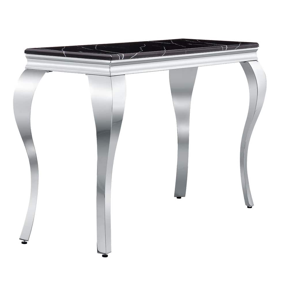 Modern Console Table with 50" top and Stainless Steel Legs for Living Room, Entryway, Hallway, Office, Foyer