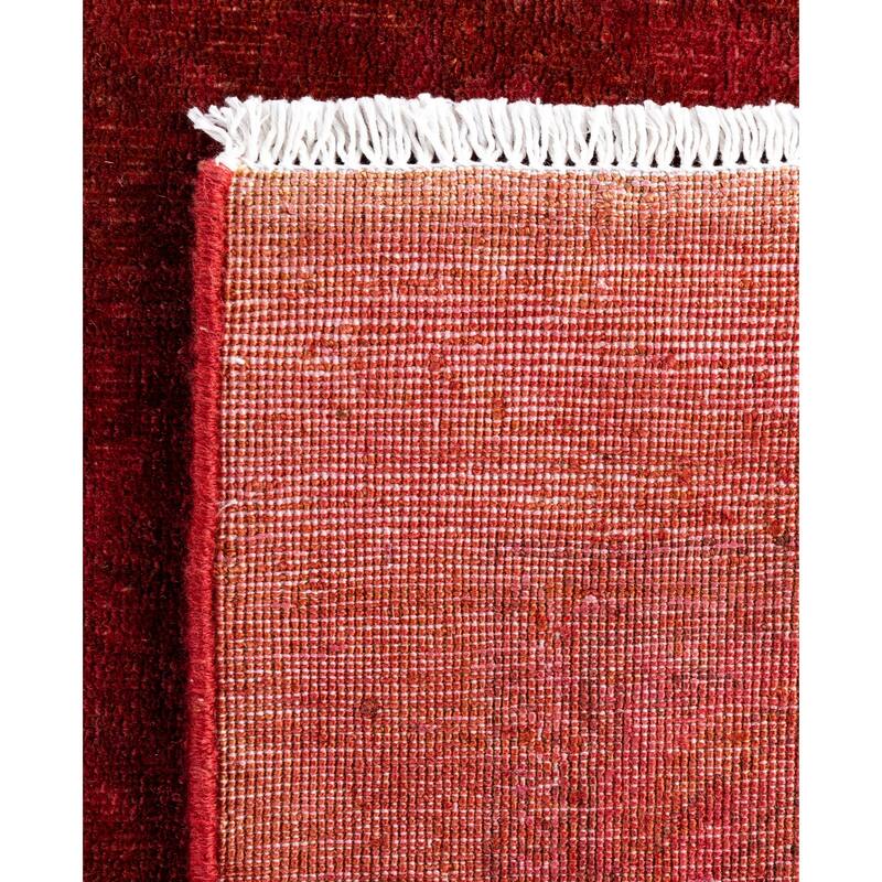 Overdyed One-of-a-Kind Hand-Knotted Area Rug - Red - 5' 0" x 7' 1"