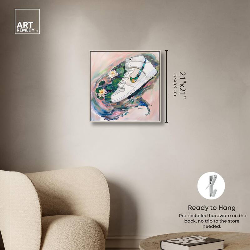 Lilypads Sneaker Splash Canvas by Art Remedy