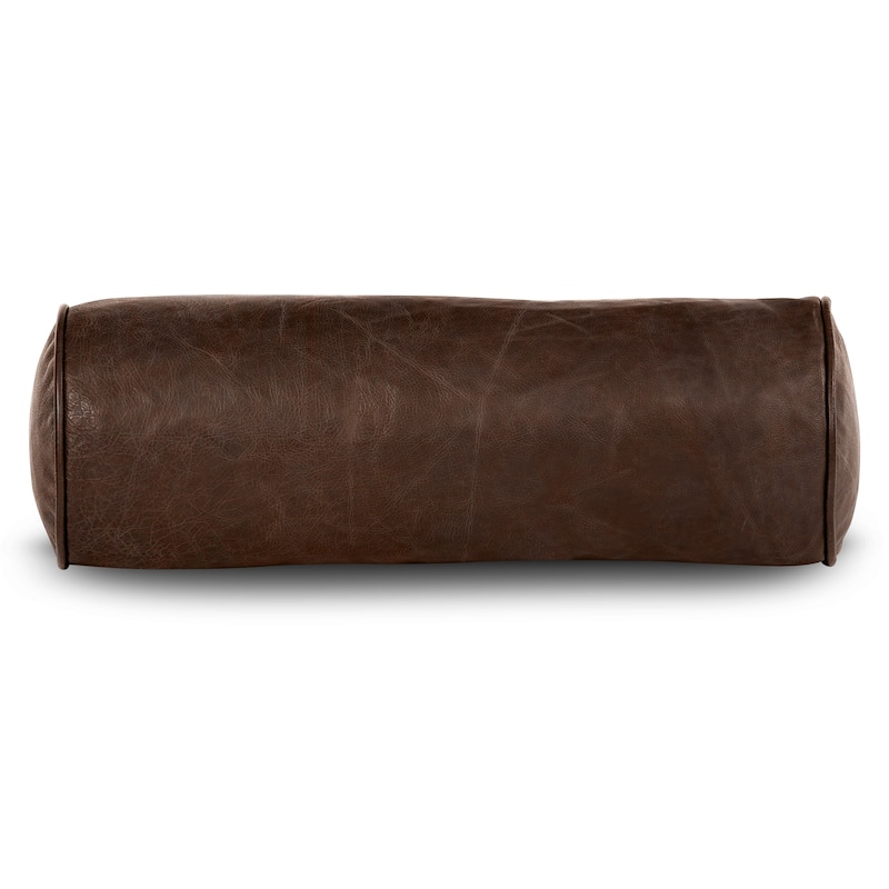 Poly and Bark Napa Leather Bolster Pillow (Set of 2)