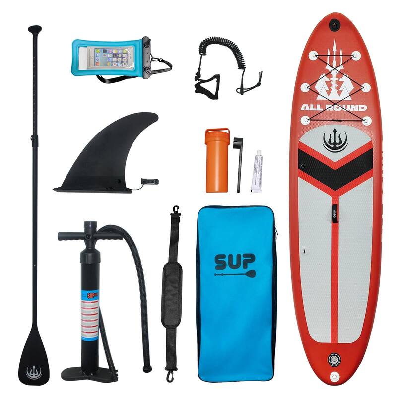 Inflatable Stand Up Paddle Board with Sup Accessories, 10'6'' Inflatable Paddle Boards - Pure red