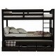 preview thumbnail 15 of 23, Nestfair Twin Over Twin Wood Bunk Bed with Trundle and Drawers