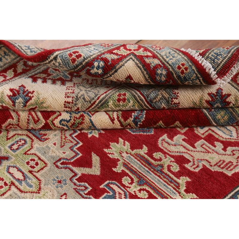 Red Kazak Oriental Area Rug Hand-Knotted Bedroom Wool Carpet - 5'1" x 6'8"