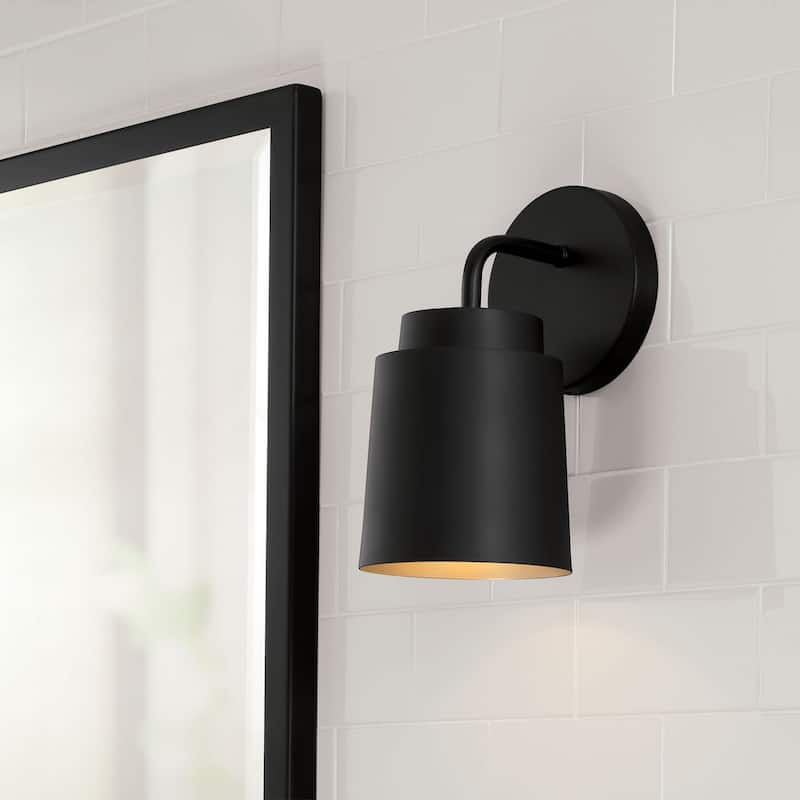 Pratt 1-Light Sconce - 5"W x 9.5"H x 6.25"E