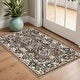 preview thumbnail 15 of 68, Superior Lille Classic Floral Medallion Indoor Runner or Area Rug 3' x 5' - Brown