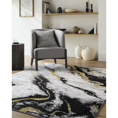 Livabliss Sunrise Modern & Contemporary Abstract Area Rug