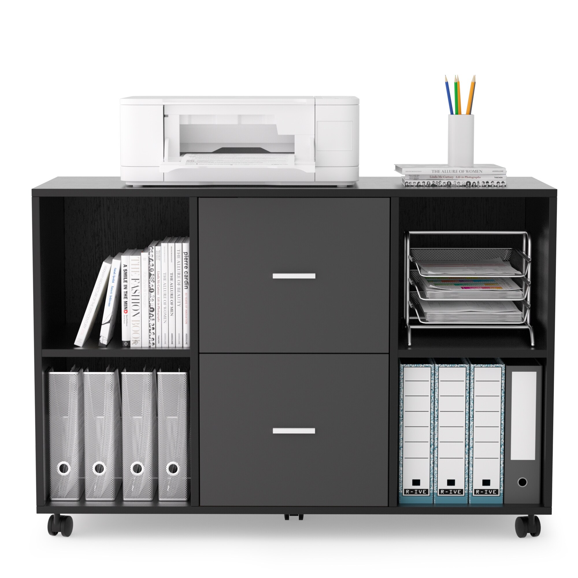 2 Drawer Lateral File Cabinet with Lock, Filing Cabinet Printer  Stand,Legal/Letter / A4 Size - Bed Bath & Beyond - 32955088