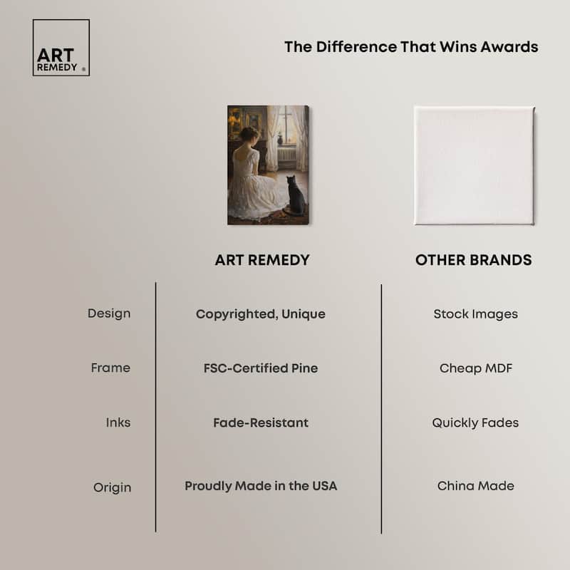 Her Faithful Companion Canvas by Art Remedy, Gallery Wrapped