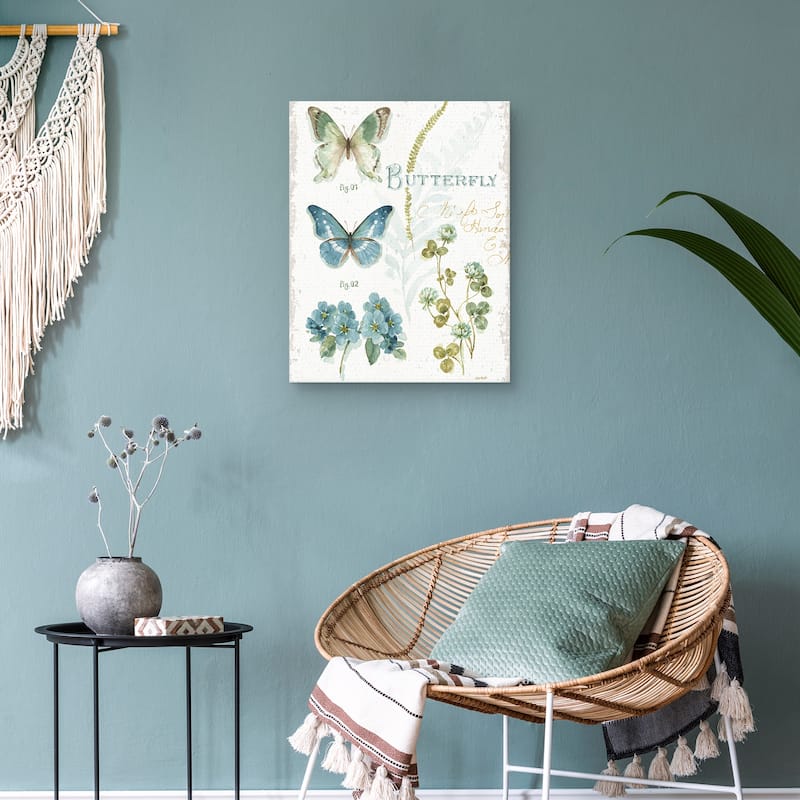 My Greenhouse Botanical Butterfly by Lisa Audit Canvas Art Print