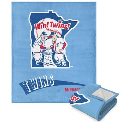 MLB CC Throwback Silk Touch Sherpa Throw Blanket