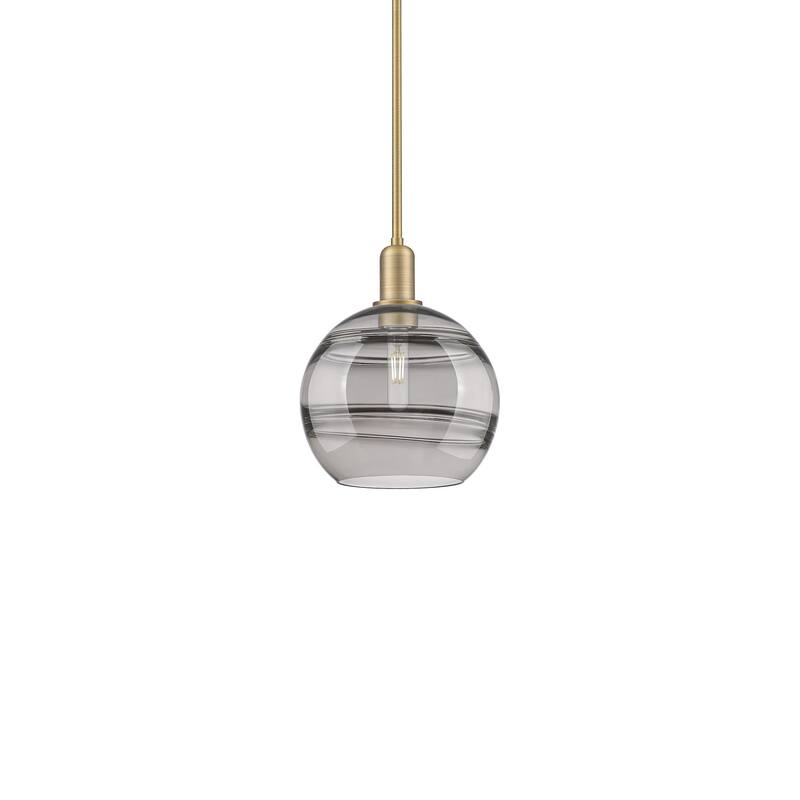 Innovations Lighting 716-1S-13-10 Rochester Pendant Rochester 10" Wide - Brushed Brass / Light Smoke