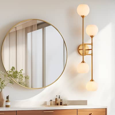 KAWOTI 4-Light Dimmable Large Armed Wall Sconce - W35.75" * H6.75"