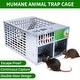preview thumbnail 2 of 8, Humane Rat Trap, Chipmunk Rodent Trap That Work for Indoor and Outdoor ,Small Animal 2 Door Metal Cage trap - 11.81*7.48*5.11